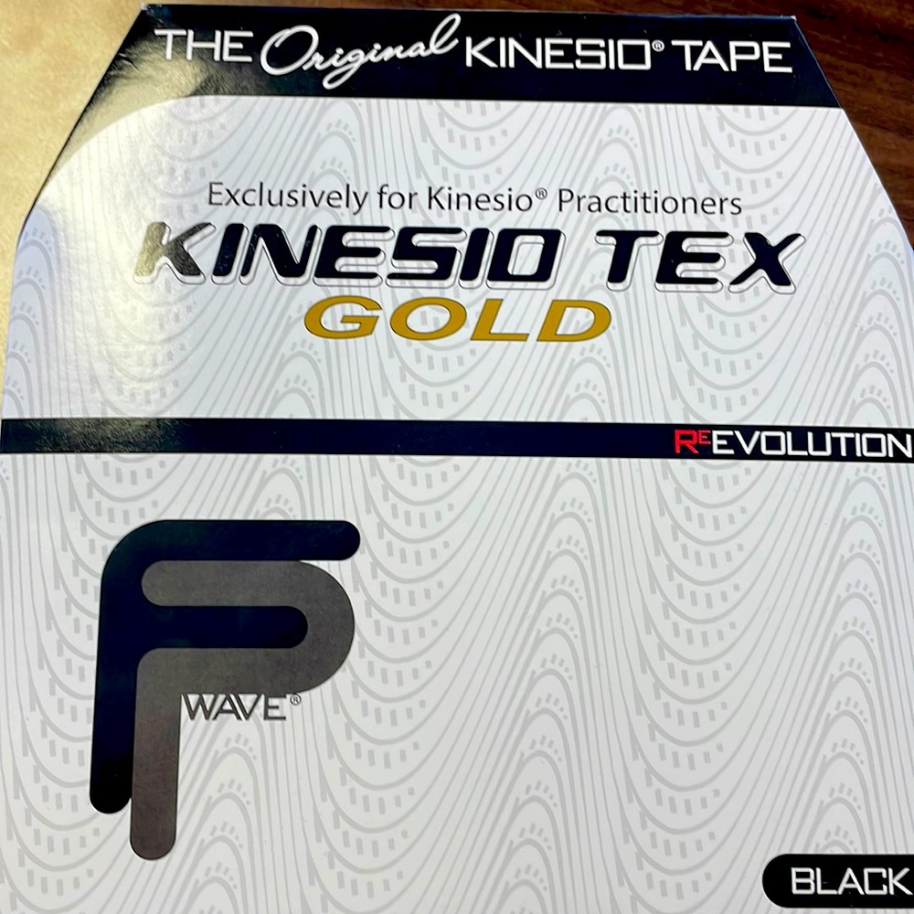 Kinesiology tape is used to stablize knees, elbows, shoulders etc…